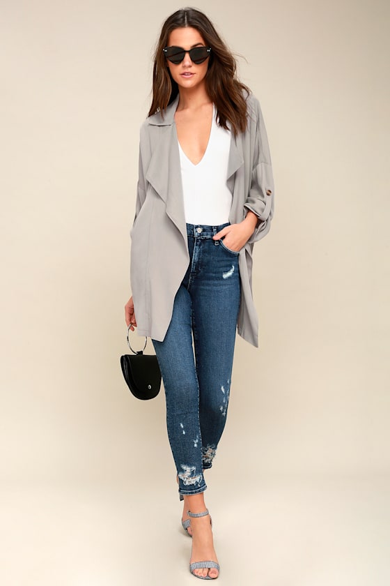 oversized grey jacket