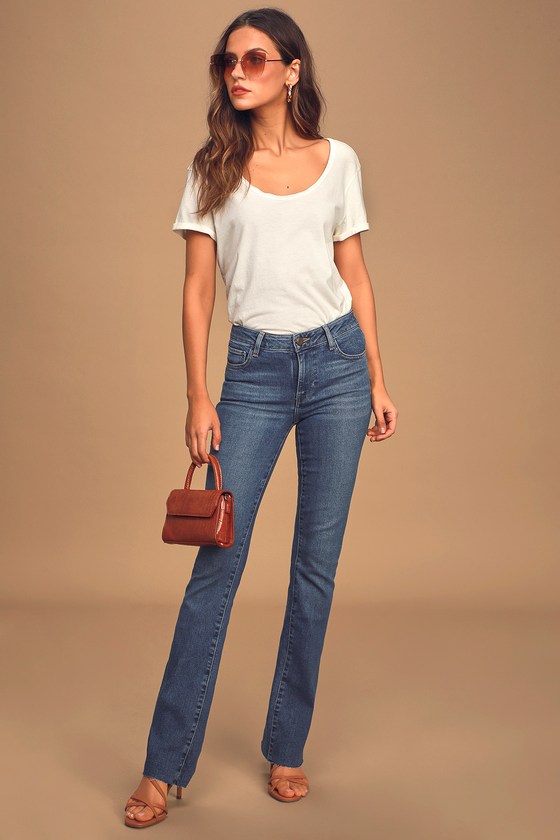 mid flare jeans