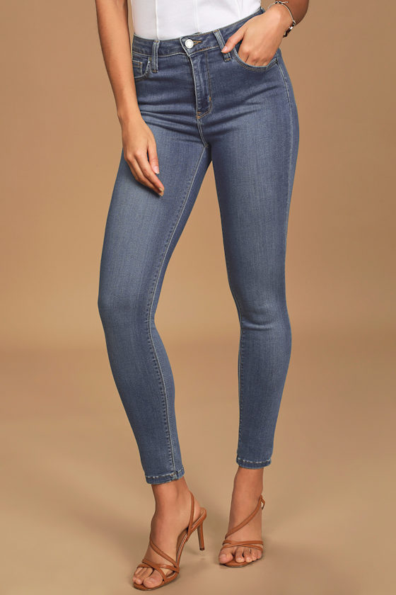 Aralia Medium Wash High Rise Skinny Jeans 3