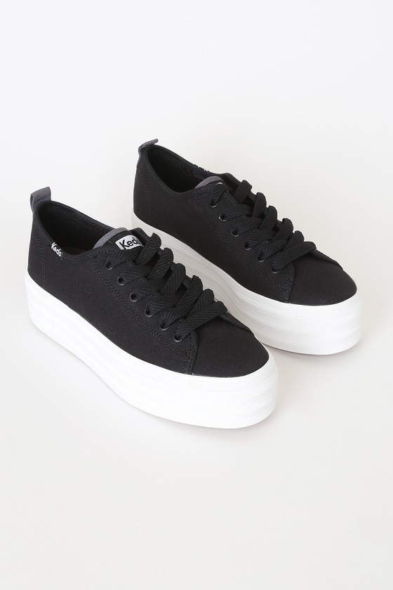 black platform shoes sneakers