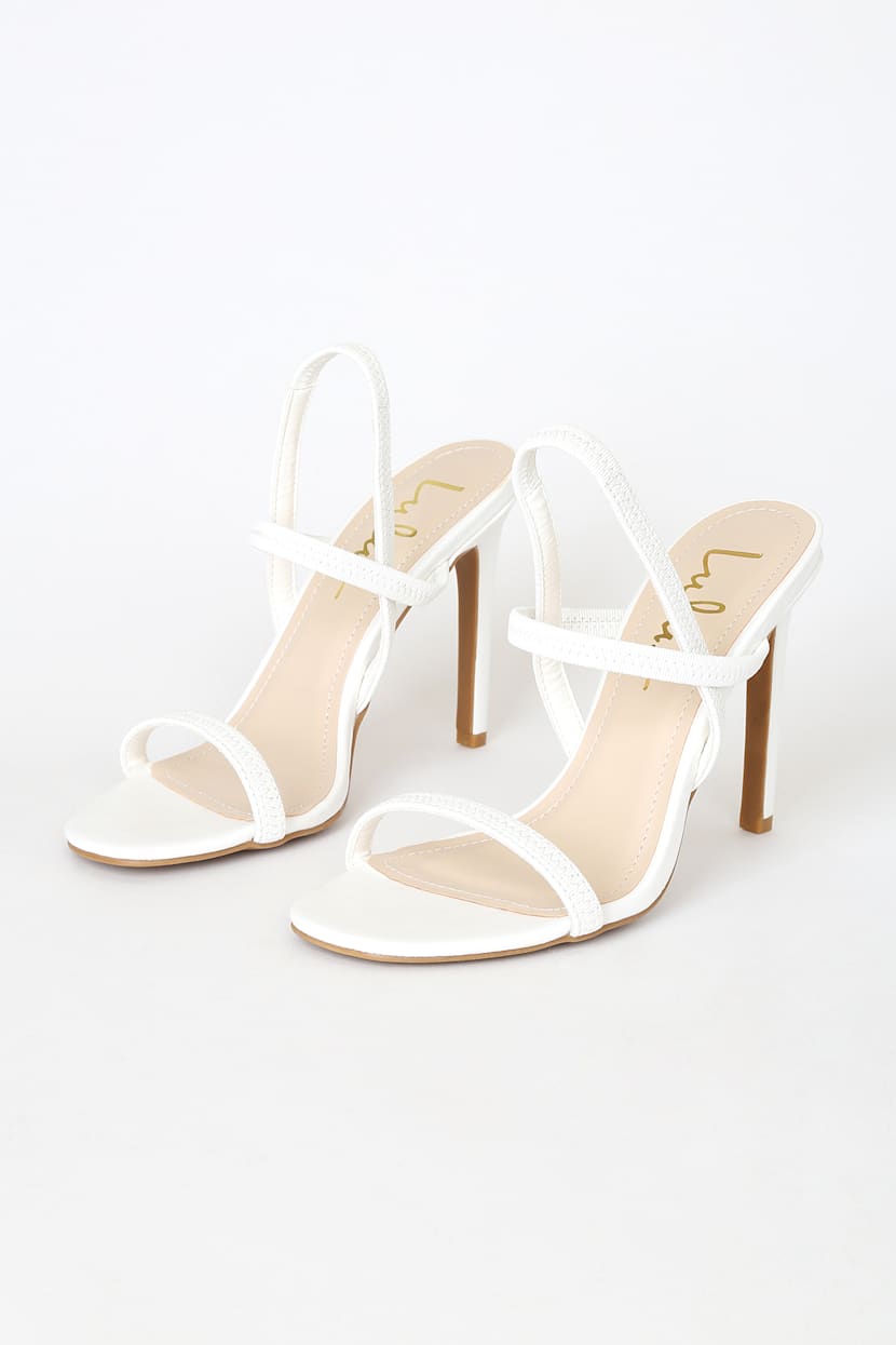 heels sandals white