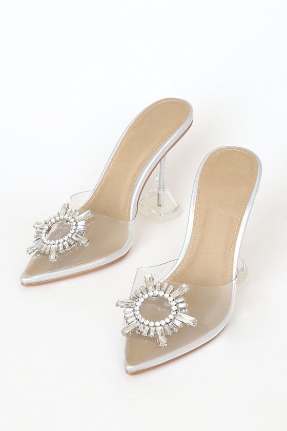 Lulus
Midnight Silver Holographic Pointed-Toe Heels

