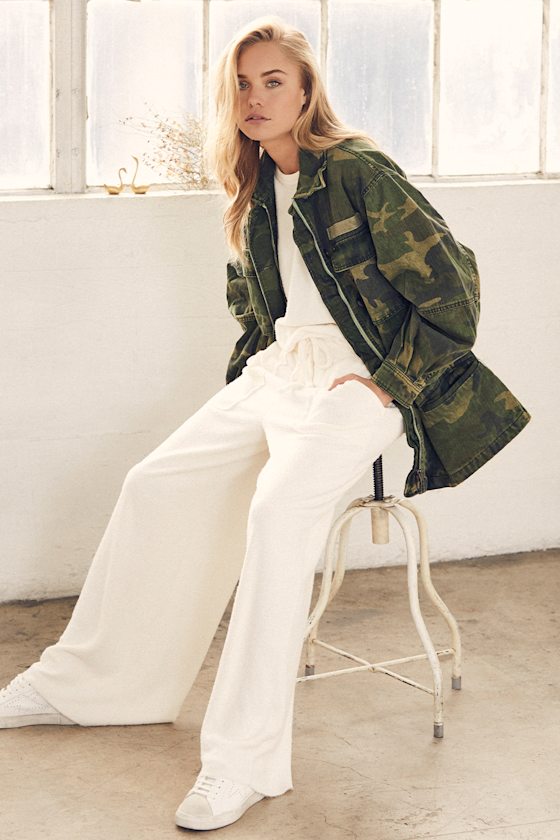 Seize The Day Green Camo Print Utility Jacket 2