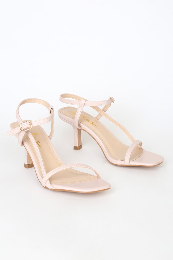 blush high heel sandals