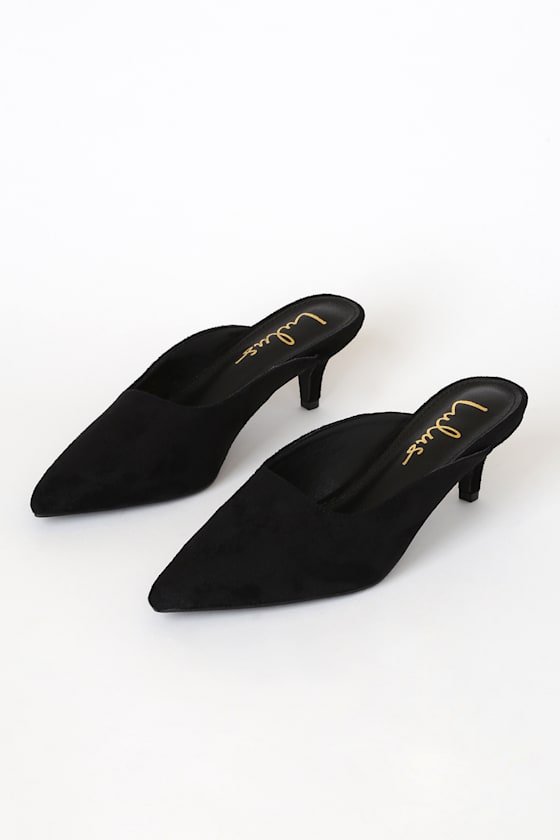 lulus black mules