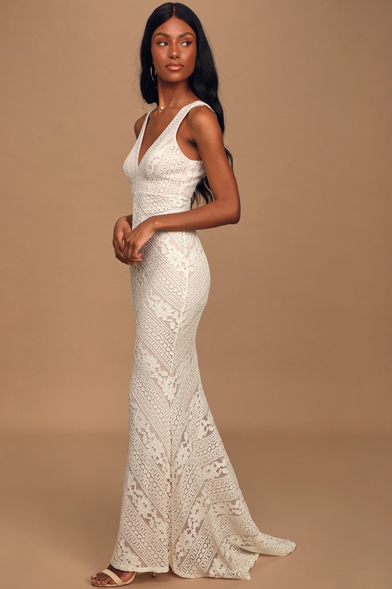 lulus flynn white lace maxi dress