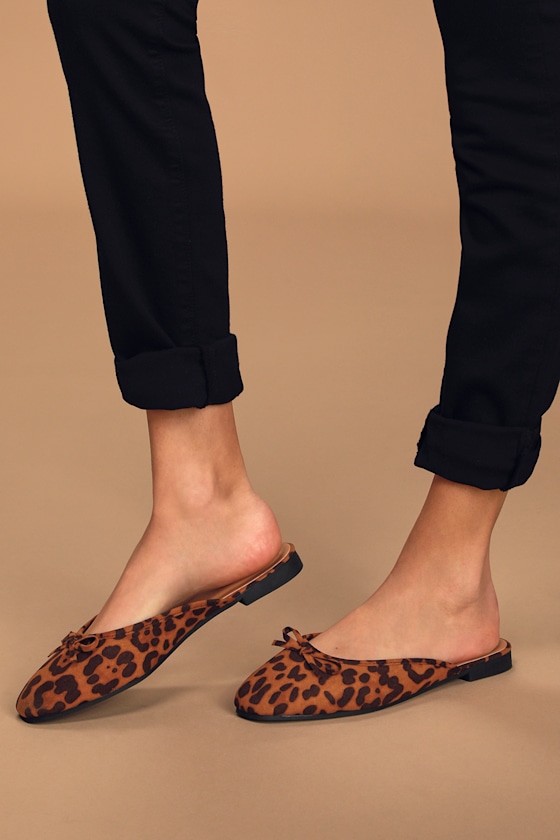Darcie Leopard Suede Flats 5