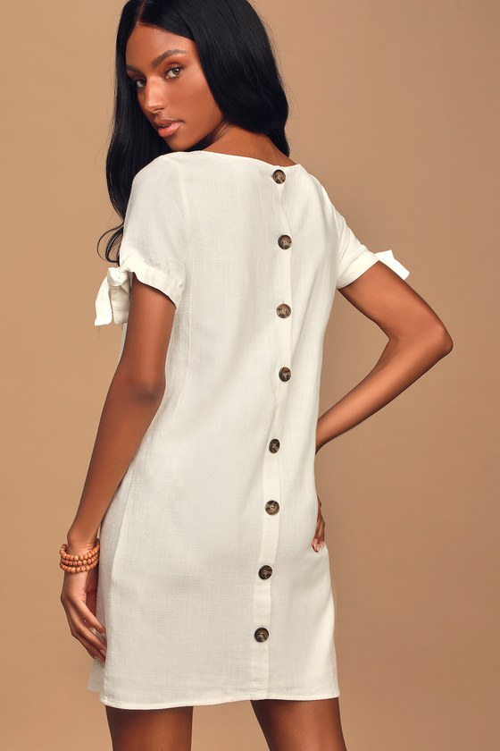 shift dress with buttons