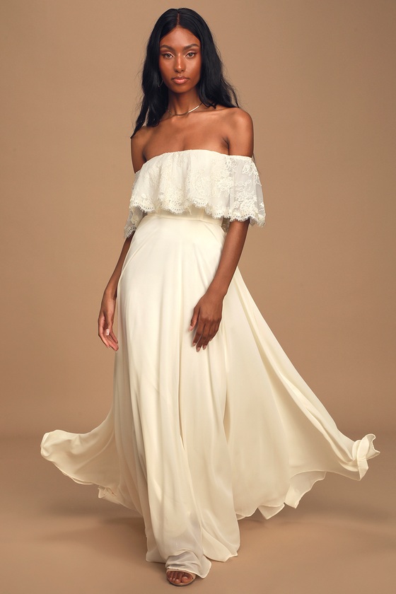 long flowy engagement dress