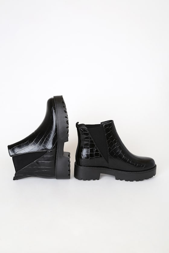 crocodile platform boots