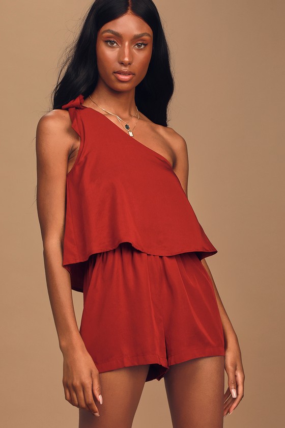 burgundy romper