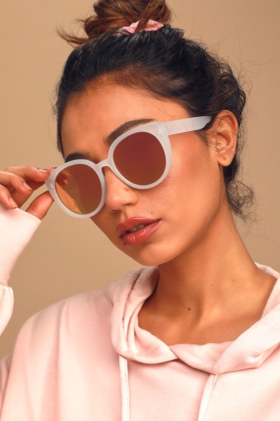 Cute White And Pink Sunglasses Mirrored Sunglasses Sunnies Lulus