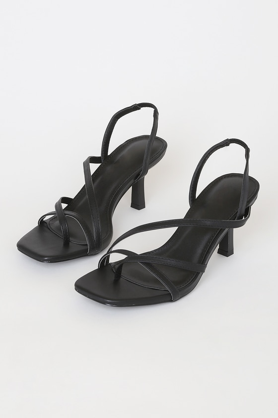 black patent kitten heel slingbacks