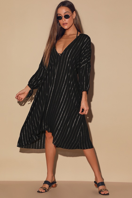 black swim cover up pants