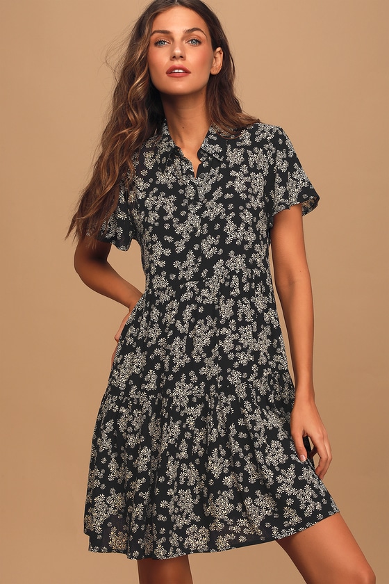 floral tiered babydoll dress