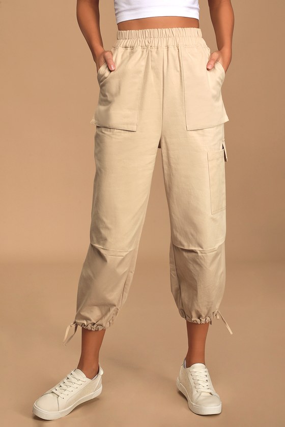 Sage The Label Skye - Beige Pants - Cargo Pants - Jogger Pants - Lulus