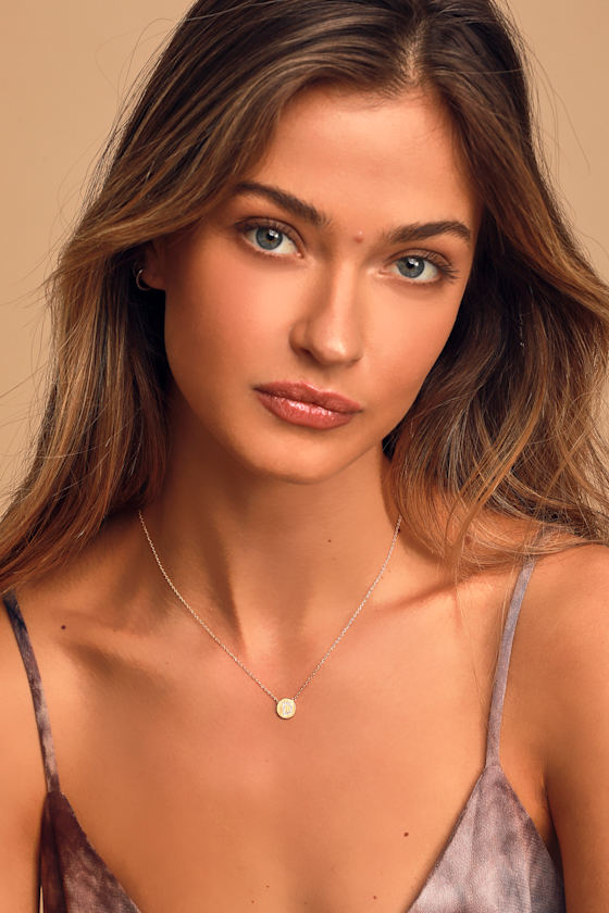 Chic Charm Necklace "D" Charm Necklace Rhinestone Necklace Lulus