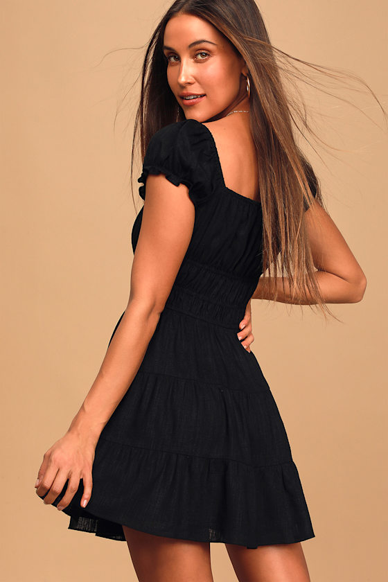Cap Sleeve Mini Dress 