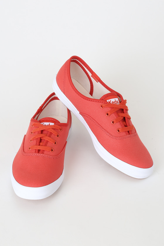 keds champion red canvas