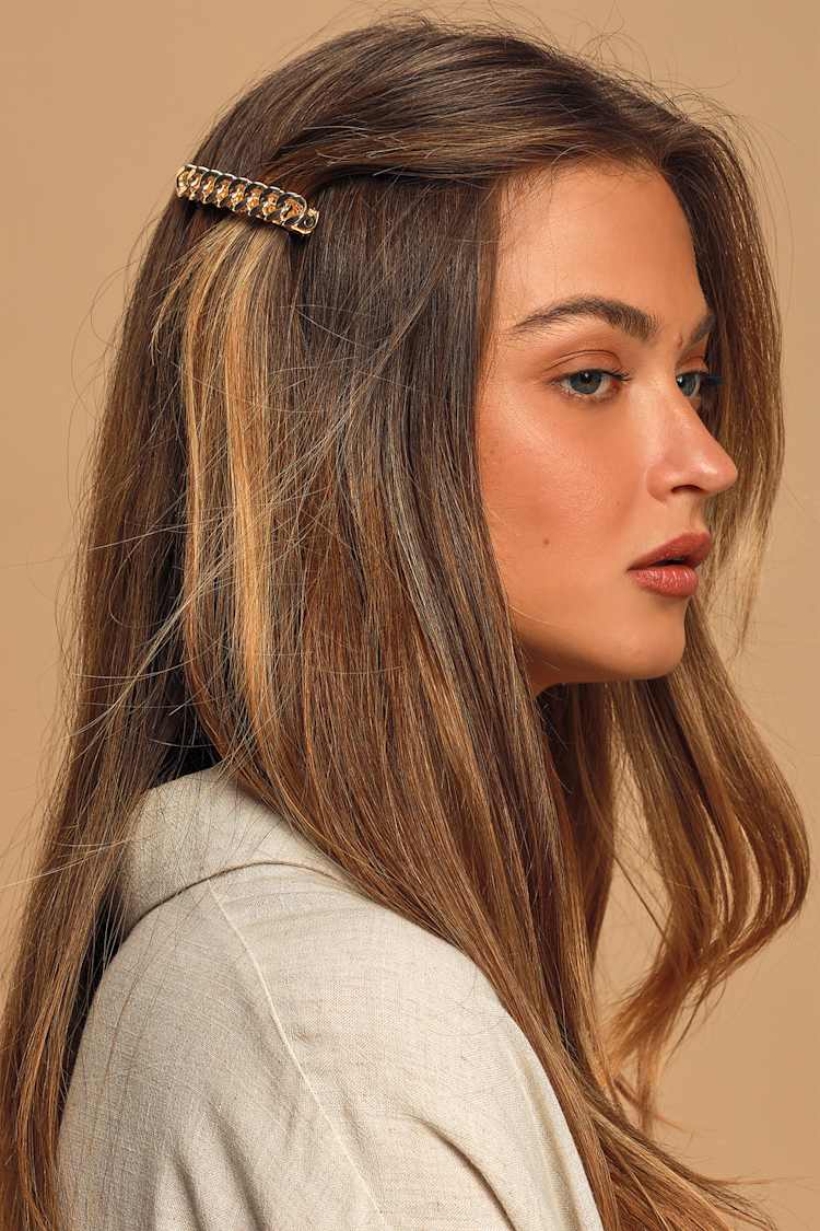 Chic Gold Chain Hair Clip - Chain Link Hair Clip - Barrette  display picture 3