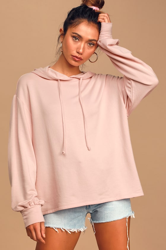 Time For Cozy Blush Pink Oversized Pullover Hoodie 3