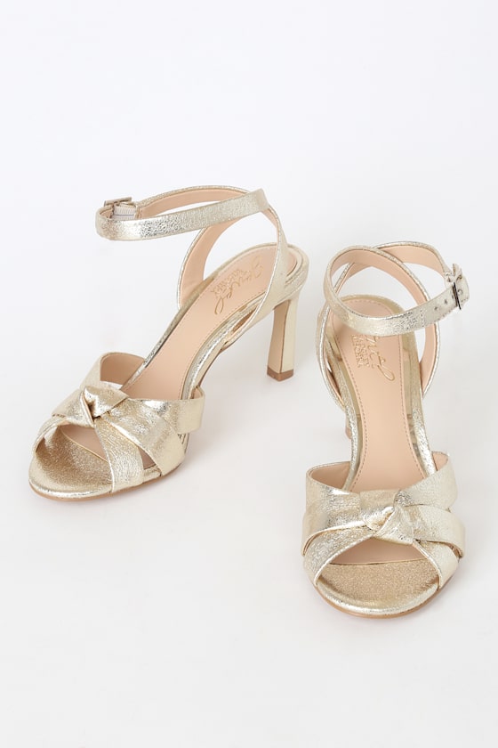 Rhonda Gold Ankle Strap Heels 1