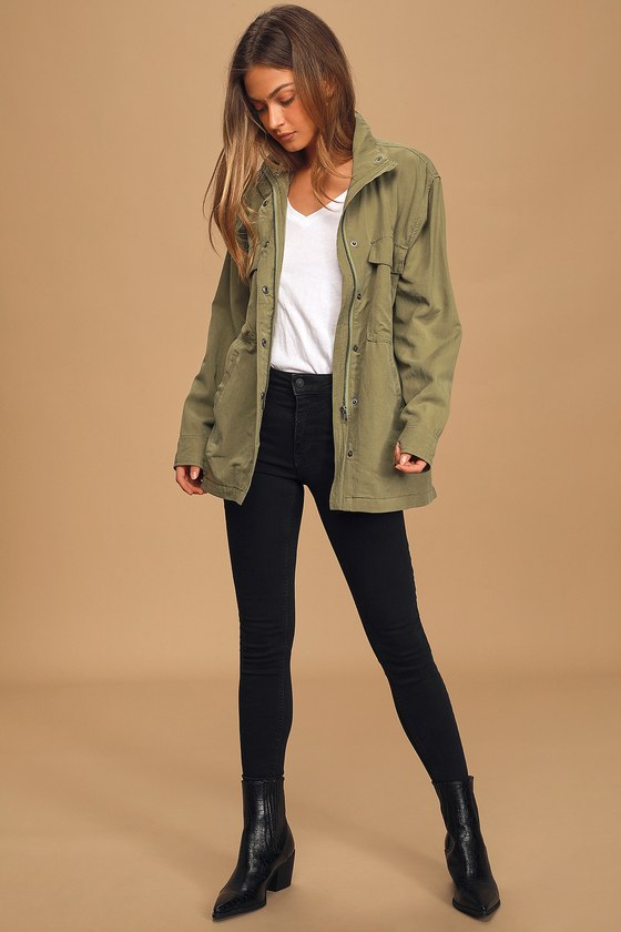 Mountain Olive Green Utility Jacket - Lulus