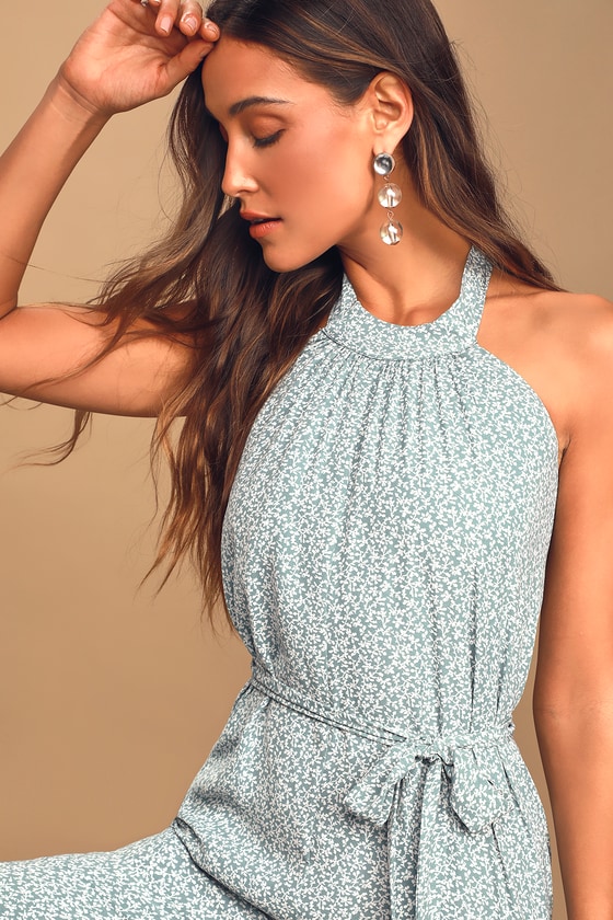 dusty blue jumpsuit