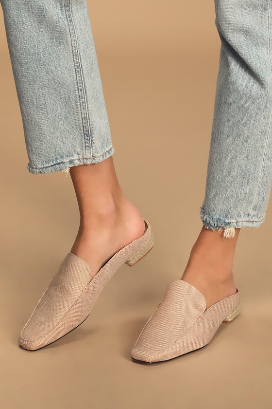 woven loafer slides