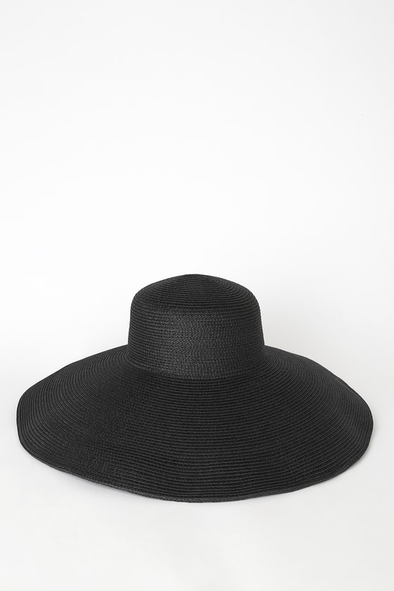 Trendy Black Straw Hat - Oversized Hat - Floppy Sun Hat - Lulus