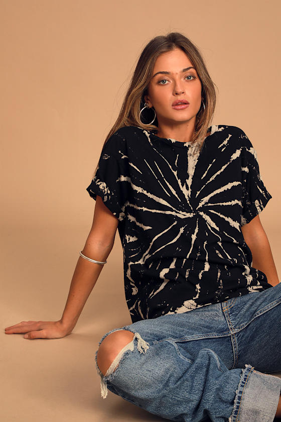 Cool and Collected Black Multi Tie-Dye Short Sleeve Tee 2