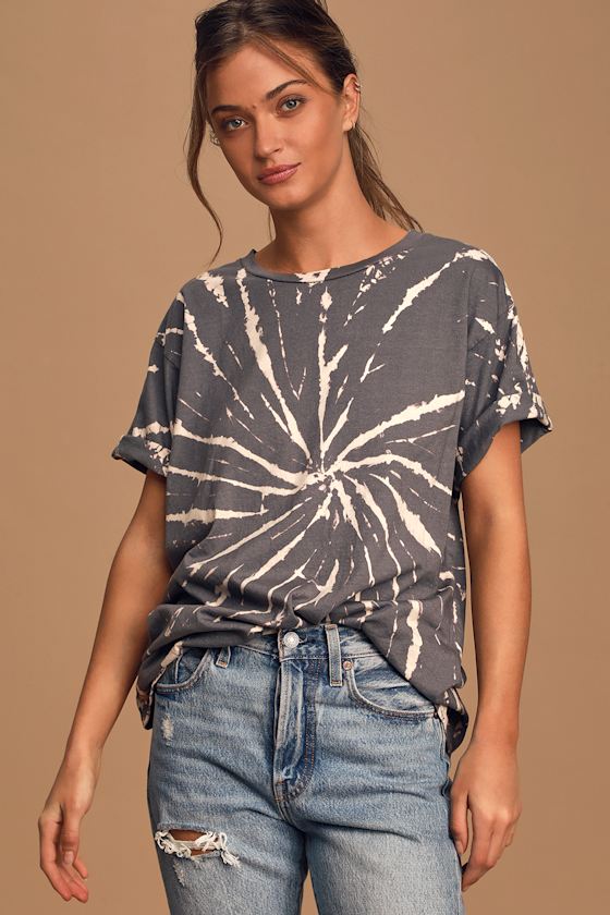 Cool and Collected Charcoal Grey Multi Tie-Dye Short Sleeve Tee 4