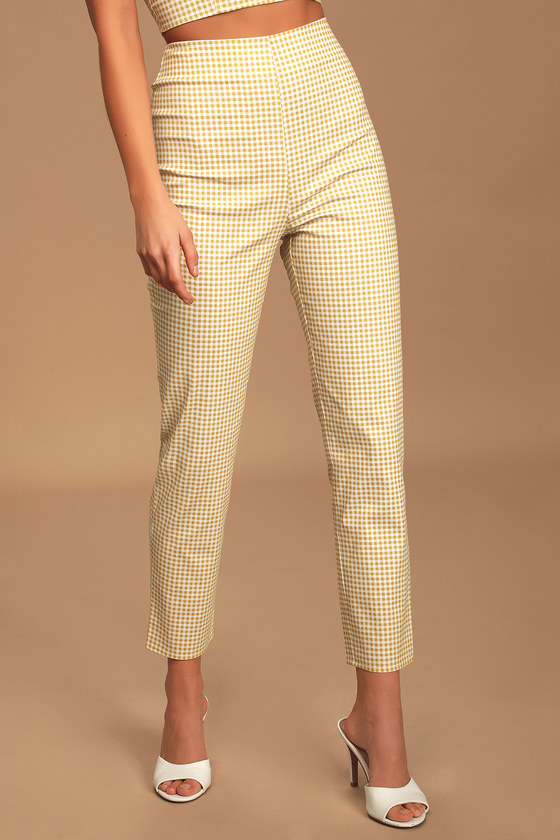 Lulus gingham pants hotsell