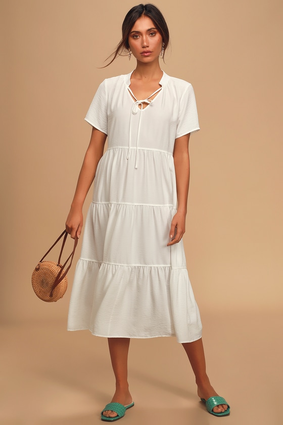 lulus white midi dress