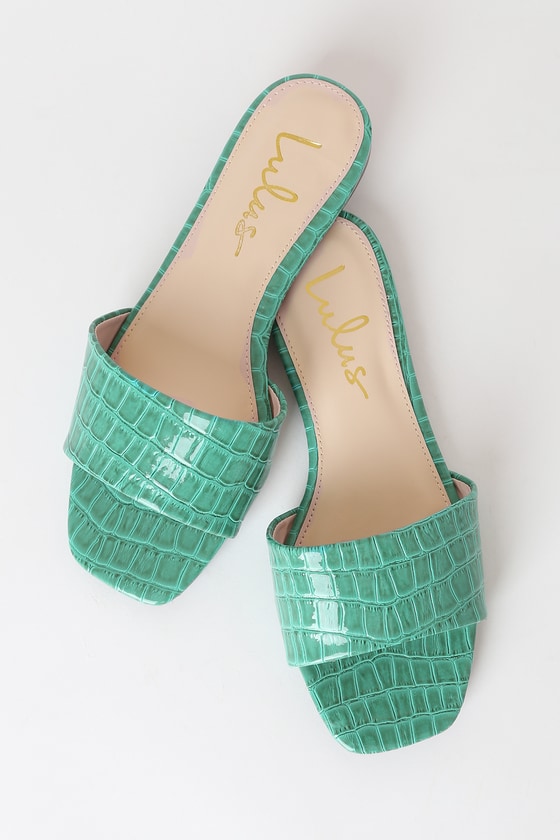 teal sandals