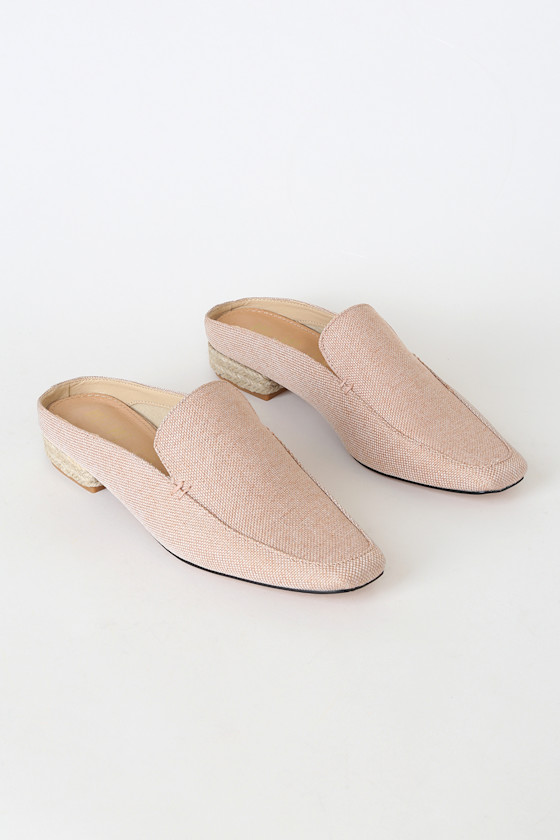 peach nike slides