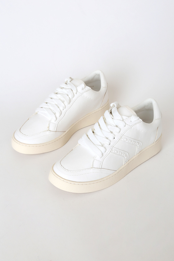 white lace sneakers