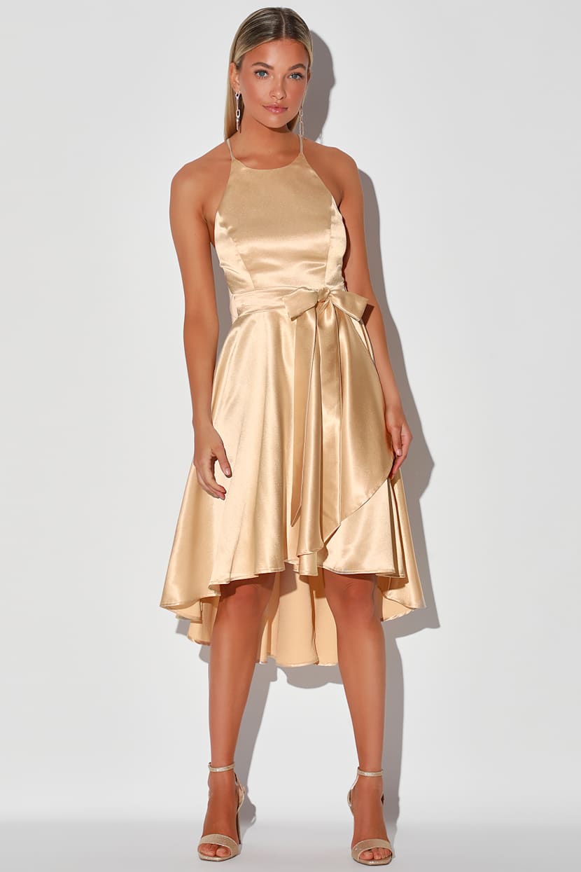 light brown skater dress ASTR the Label | Linelly Bustier Mini Skater Dress in Brown