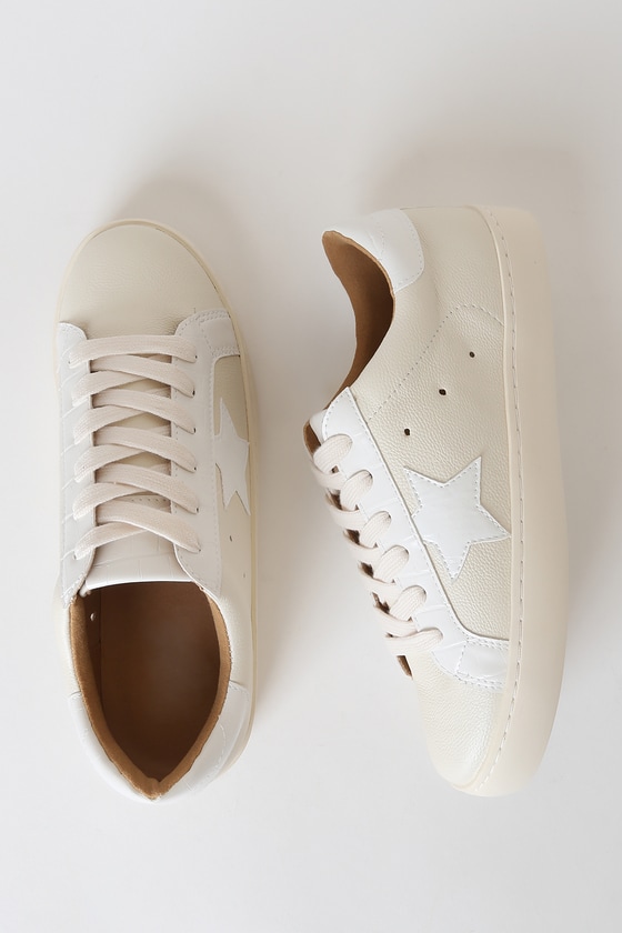 white shoe with star