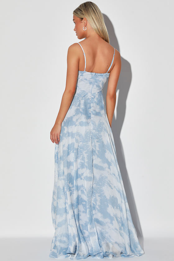 Being With You Light Blue Tie-Dye Maxi Dress 2