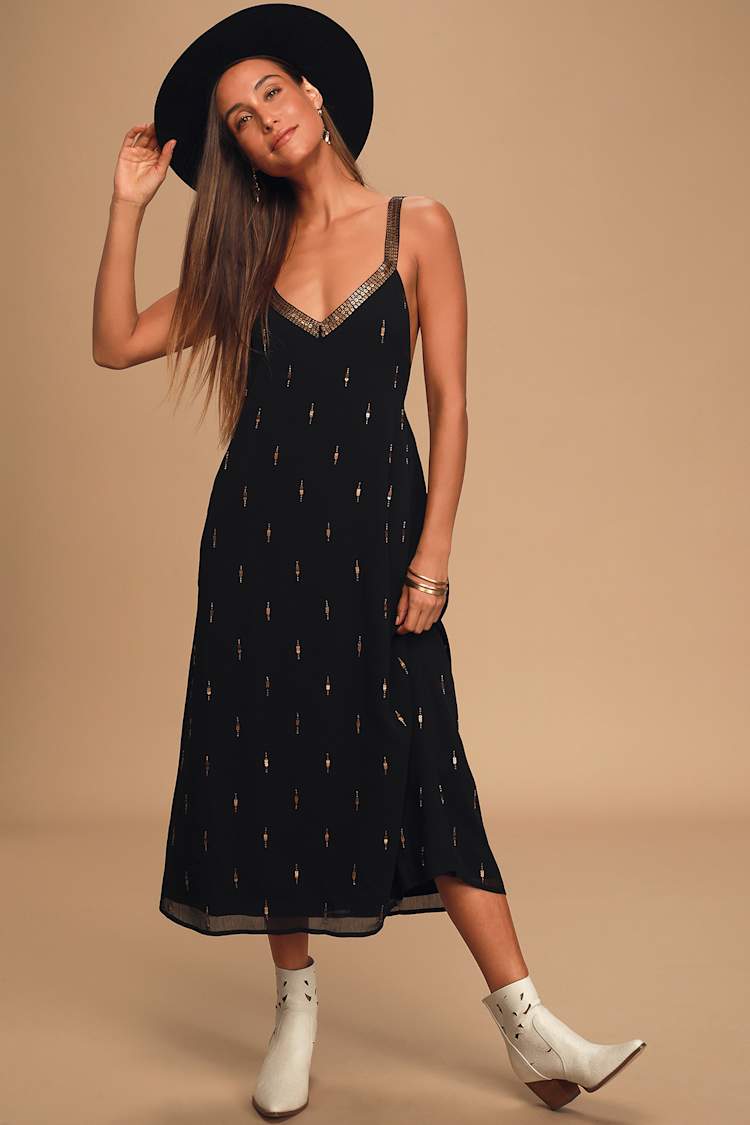 beaded top dress Lapogee Dress Sleeveless Bohemian Beaded Summer Size-XL main image 0