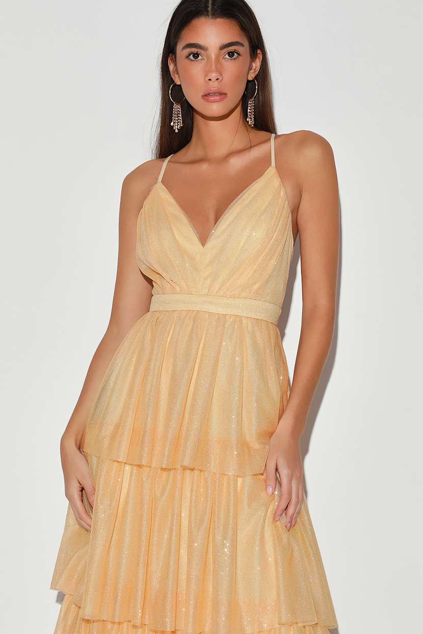 blue spring maxi dress Something Blue Lace Maxi Dress M