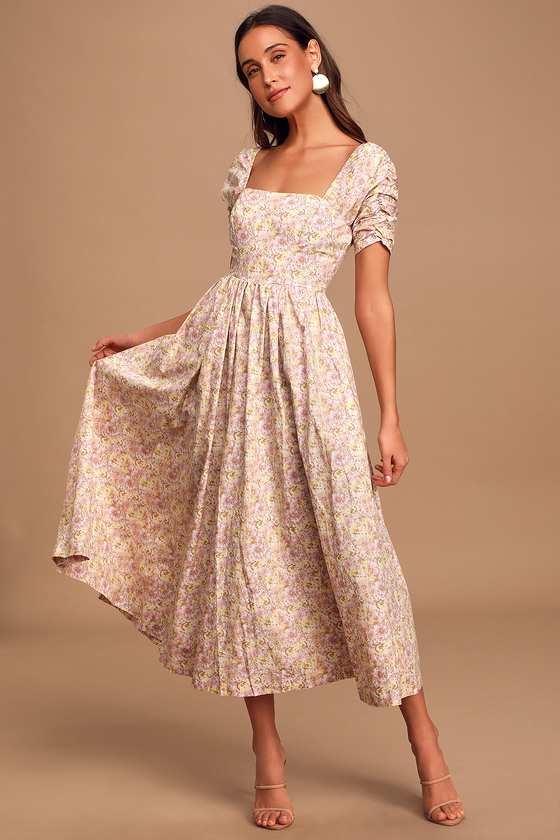 free people floral midi dress