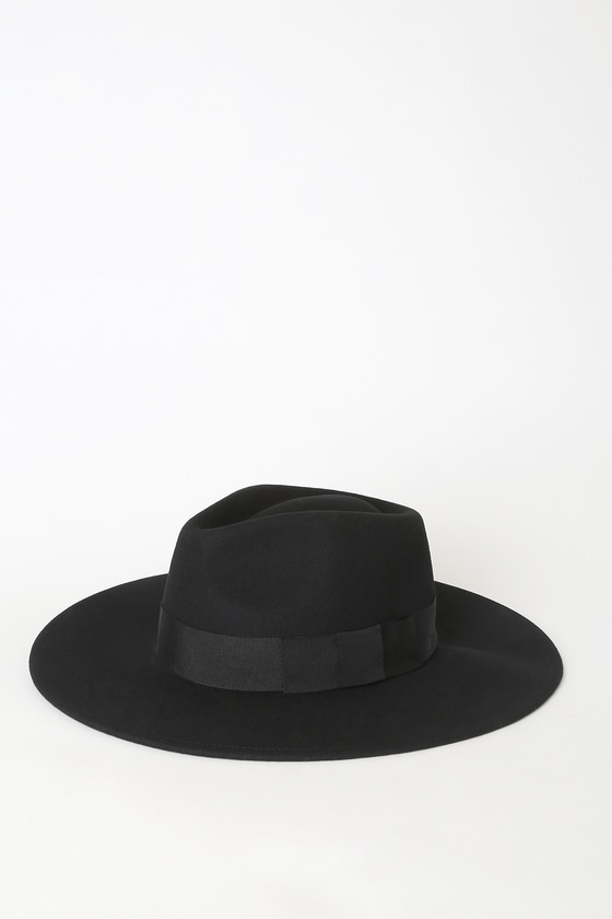 Joanna Black Wool Fedora Hat