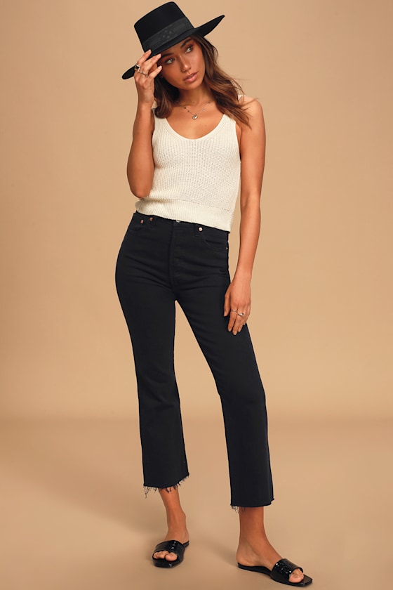 Let's Get Away Cream Knit Twist Back Tank Top 2