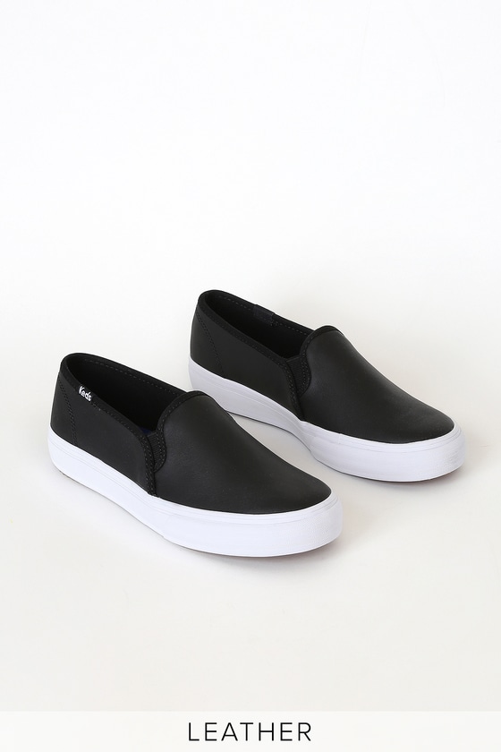 keds double decker leather black