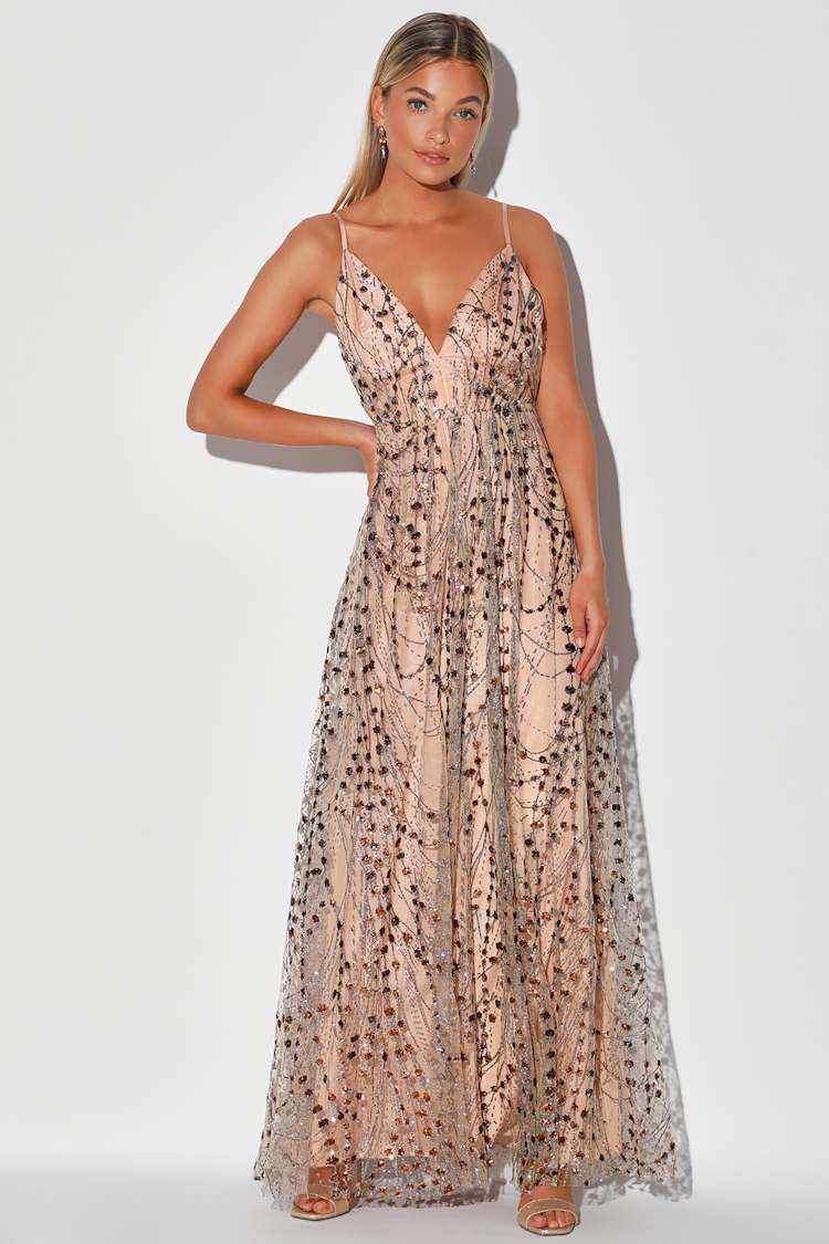 sparkling maxi dress