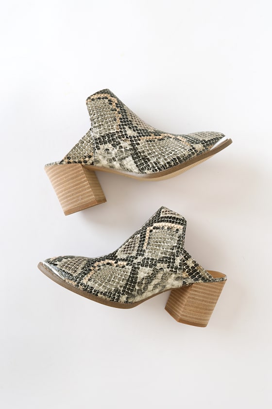 report tosh snake embossed mule