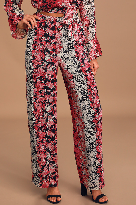 floral print pants womens