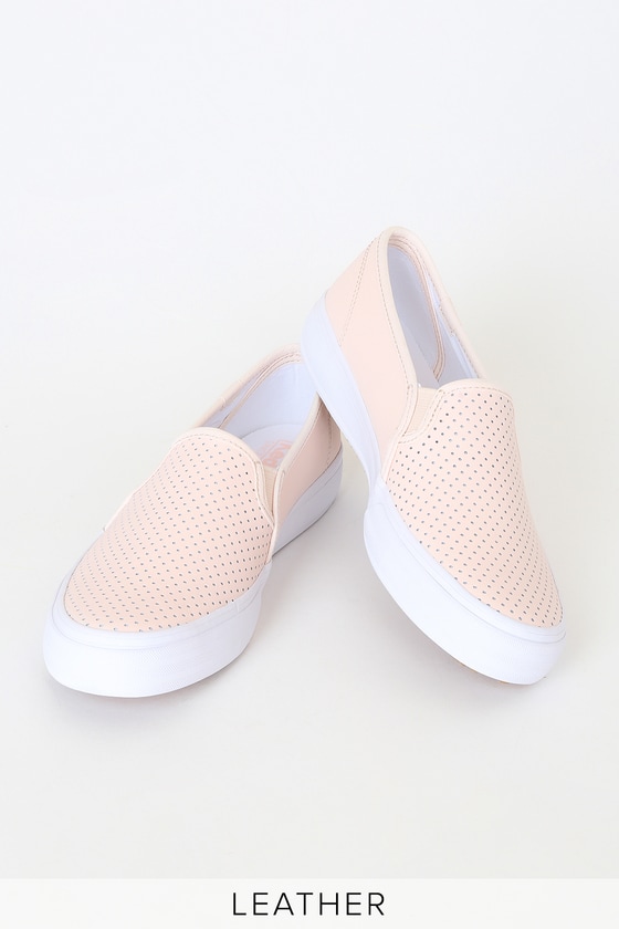 Keds Double Decker - Pink Leather Flats 